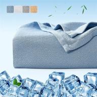 🌿 luxear cooling bed blanket: 100% natural bamboo blanket for all seasons, ultra soft and breathable cool blanket for hot sleepers, night sweats relief - arc-chill summer lightweight cold blanket (q-max&gt;0.3) logo