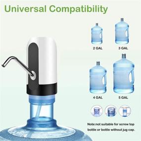 img 1 attached to 🚰 Convenient USB Charging Water Dispenser for 5 Gallon Bottles - Perfect for Home, Office, and Outdoor Use