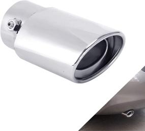 img 4 attached to 🚗 Dsycar Universal Stainless Steel Car Exhaust Tail Muffler Tip Pipes - Fit Pipes Diameter 1.75"-2.75" - Car Decoration Exhaust Tip with 3.54" Outlet, 6.2" Length (Silver Large Straight)