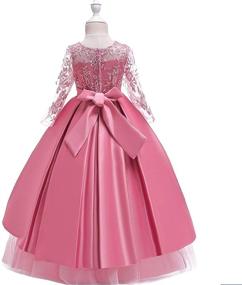 img 2 attached to 👸 MYRISAM Princess Bridesmaid Birthday Girls' Clothing with Applique