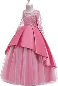 img 3 attached to 👸 MYRISAM Princess Bridesmaid Birthday Girls' Clothing with Applique