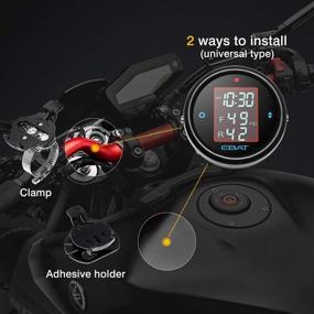 img 1 attached to 🏍️ Универсальный мотоциклетный TPMS - STEEL MATE Система контроля давления в шинах с реальным временем, большим ЖК-экраном и точными показаниями давления в шинах.