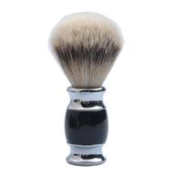 🪒 csb safety razor silvertip badger bristle shaving brush (black handle) - perfect gift for men this christmas or father's day logo