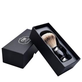 img 1 attached to 🪒 CSB Safety Razor Silvertip Badger Bristle Shaving Brush (Black Handle) - Perfect Gift for Men this Christmas or Father's Day