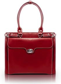 img 4 attached to 👜 McKleinUSA W Series Winnetka 15" Leather Ladies' Laptop Briefcase- Red (94836)