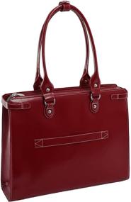 img 2 attached to 👜 McKleinUSA W Series Winnetka 15" Leather Ladies' Laptop Briefcase- Red (94836)