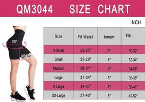 img 1 attached to 🩳 CADMUS 3 Pack High Waisted Women's Workout Biker Shorts - 8" Length with Two Convenient Side Pockets