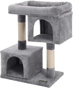 img 4 attached to 🐱 Ultimate Cat Haven: FEANDREA Large Cat Tree with 2 Luxurious Plush Condos and Durable Sisal Posts