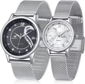 img 4 attached to SIBOSUN Valentines Romantic Watches Stainless
