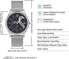 img 1 attached to SIBOSUN Valentines Romantic Watches Stainless