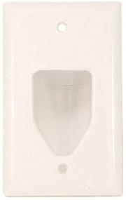 img 2 attached to 🔌 Monoprice 103997 1-Gang Recessed Low Voltage Cable Wall Plate in White