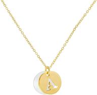 letter initial necklace women girls logo