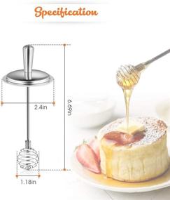 img 3 attached to 🍯 AIEVE 2-Pack Stainless Steel Honey Dippers - Mason Jar Topper with Lid for Regular Mouth Mason Jars, Ball Jars, and Honey Jars (Jar Not Included)