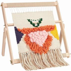 img 4 attached to WILLOWDALE Large Frame 16.5&#34; x 15.7&#34; x 1.2&#34; Wooden Multi-Craft Weaving Loom – Creative DIY Tapestry Loom for Weaving Art &amp; Crafts by Kids, Beginners, and Experts