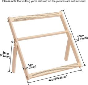 img 3 attached to WILLOWDALE Large Frame 16.5&#34; x 15.7&#34; x 1.2&#34; Wooden Multi-Craft Weaving Loom – Creative DIY Tapestry Loom for Weaving Art &amp; Crafts by Kids, Beginners, and Experts