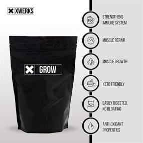 img 3 attached to Протеиновый порошок Xwerks Grow Ванильный Grass Fed изолят сывороточного протеина - дружественный к кето, холодная обработка из Новой Зеландии, НЕ ГМО, 100% натуральный протеиновый порошок - БЕЗ глютена, искусственных подсластителей или наполнителей - 30 порций