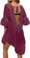 👙 stylish swimsuit crochet chiffon coverups for women's beachwear logo