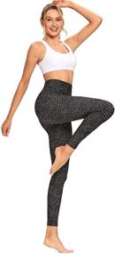 img 2 attached to 👖 Gayhay Women's High Waist Printed Leggings - Soft, Opaque, Slimming Tummy Control Pants for Running, Cycling, Yoga