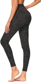 img 4 attached to 👖 Gayhay Women's High Waist Printed Leggings - Soft, Opaque, Slimming Tummy Control Pants for Running, Cycling, Yoga