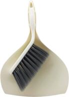 🧹 mini broom and dustpan set - compact white household cleaning whisk, small dustpan and brush logo