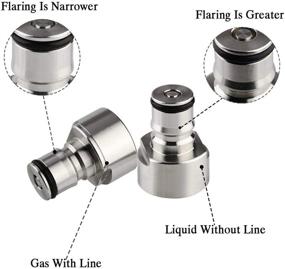 img 2 attached to Stainless Steel Keg Coupler Ball Lock Adapter: Convert Sankey Keg to Ball Lock Quick Disconnect, Fits D-Type Keg Coupler with FPT 5/8 Thread Stainless Steel Gas & Liquid Post for Homebrew