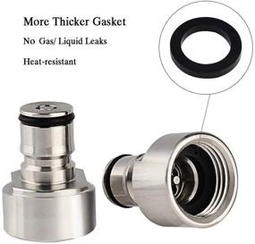 img 1 attached to Stainless Steel Keg Coupler Ball Lock Adapter: Convert Sankey Keg to Ball Lock Quick Disconnect, Fits D-Type Keg Coupler with FPT 5/8 Thread Stainless Steel Gas & Liquid Post for Homebrew