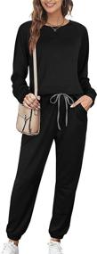 img 3 attached to 👚 Dofaoo Women's Two Piece Sweatsuits Sets - Long Sleeve Crew Neck with Pockets - Enhanced SEO