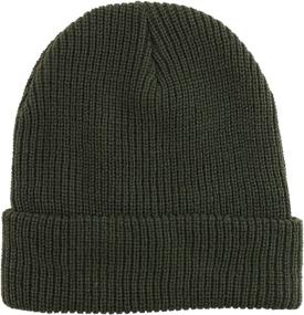 img 1 attached to 🧢 Oversized Big Size Plain Ribbed Knit Cuffed Long Beanie Hat - Trendy Apparel Shop