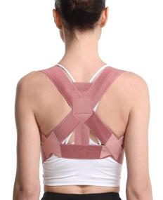 img 1 attached to Enhance Posture and Relieve Pain with Adjustable Posture Corrector for Women - Back Brace Straightener for Spine, Neck, Shoulder, and Back Support