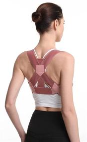 img 4 attached to Enhance Posture and Relieve Pain with Adjustable Posture Corrector for Women - Back Brace Straightener for Spine, Neck, Shoulder, and Back Support