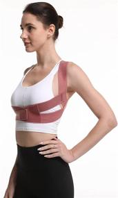 img 3 attached to Enhance Posture and Relieve Pain with Adjustable Posture Corrector for Women - Back Brace Straightener for Spine, Neck, Shoulder, and Back Support