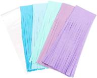 fun and vibrant mermaid party garland decoration kit with tissue paper tassels - pack of 35 (purple, lavender, mint, blue, rainbow) a09 logo