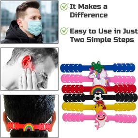 img 1 attached to 👂 PlexMark Adjustable Mask Strap Extender - Relieve Ear Pain and Pressure, Anti-Slip Mask Ear Protector for Kids, Teens, and Adults