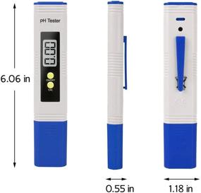 img 2 attached to High Accuracy Water Quality Tester - Pesonder PH Meter, Digital PH Meter with 0.01 PH Measurement Range for Household Drinking, Pool, and Aquarium Water. ATC Design in Blue.