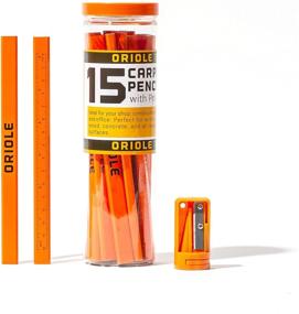 img 4 attached to Orange Carpenter Pencil Set Construction