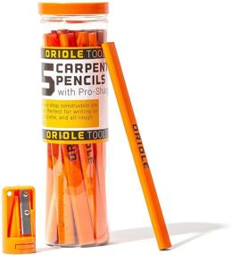 img 3 attached to Orange Carpenter Pencil Set Construction