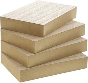 img 1 attached to 🔲 Versatile Unfinished Wood Rectangles for Crafts (6x4 In, 4 Pack)