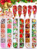 warmfits holographic christmas nail glitter: sparkling snowflakes, colorful sequins, and 3d nail art slices - perfect for diy crafts, slime making, and resin projects - 3 boxes bundle logo