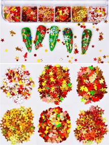 img 3 attached to Warmfits Holographic Christmas Nail Glitter: Sparkling Snowflakes, Colorful Sequins, and 3D Nail Art Slices - Perfect for DIY Crafts, Slime Making, and Resin Projects - 3 Boxes Bundle