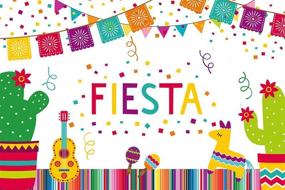 img 3 attached to Vibrant Summer Fiesta Photography Backdrop with Mexican Themed Props - HUAYI 7x5ft Backdrop W-1954