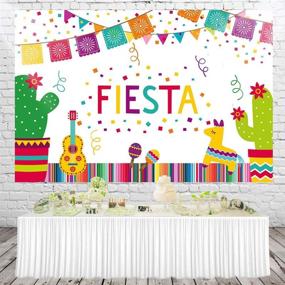 img 2 attached to Vibrant Summer Fiesta Photography Backdrop with Mexican Themed Props - HUAYI 7x5ft Backdrop W-1954