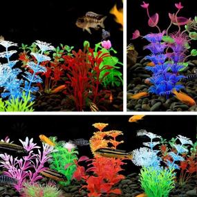 img 3 attached to 🐠 CousDUoBe 17 Pack: Artificial Fish Tank Plants for Household and Office Aquarium Decoration