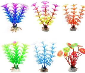 img 2 attached to 🐠 CousDUoBe 17 Pack: Artificial Fish Tank Plants for Household and Office Aquarium Decoration