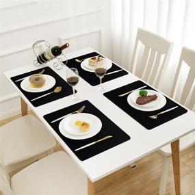 img 1 attached to 🍽️ Enhance Dining Experience with GOYLSER Non Slip Waterproof Placemats