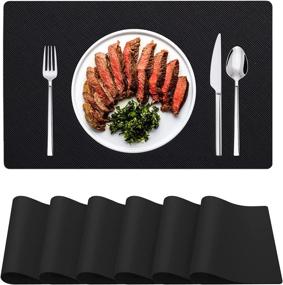 img 4 attached to 🍽️ Enhance Dining Experience with GOYLSER Non Slip Waterproof Placemats