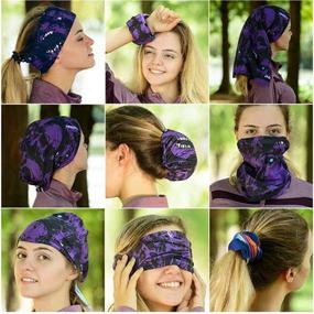 img 1 attached to 🧣 Ultimate UV Protection: Neck Gaiter Face Cover Balaclava Headwear - Stay Breathable and Stylish with Bandanas Scarf