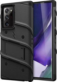 img 4 attached to 📱 ZIZO Bolt Case for Galaxy Note 20 Ultra: Stylish Black Design with Kickstand and Lanyard