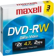 maxell 4 7gb 2x dvd rw pack logo