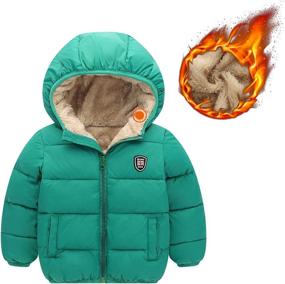 img 1 attached to 🧥 Boys' Clothing: Hooded Puffer Jacket Outerwear - Jackets & Coats