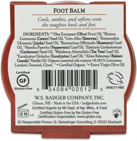 img 2 attached to 🦡 Badger Foot Balm: Peppermint & Tea Tree, Certified Organic Heel Balm for Dry Cracked Feet - with Essential Oils, Jojoba & Olive Oils - 0.75 oz